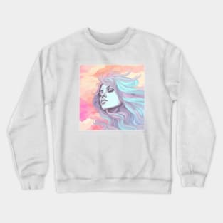 Pastel Girl Portrait #2 Crewneck Sweatshirt